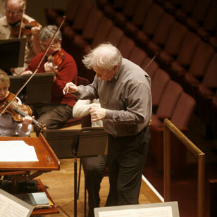 Slatkin Rehearsing